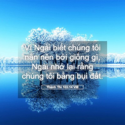 Picture 05 - Thánh Thi 103:14 VIE - Vì Ngài biết chúng tôi nắn nên bởi - Bible Verse Picture