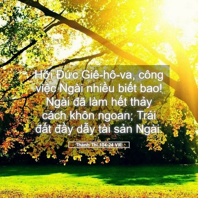 Picture 05 - Thánh Thi 104:24 VIE - Hỡi Đức Giê-hô-va, công việc Ngài - Bible Verse Picture