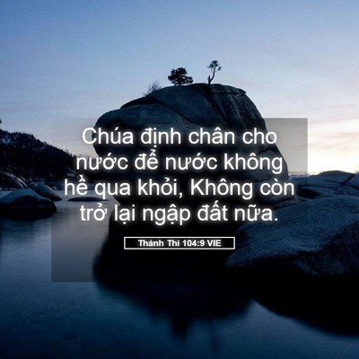 Picture 05 - Thánh Thi 104:9 VIE - Chúa định chân cho nước để nước - Bible Verse Picture