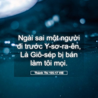 Picture 05 - Thánh Thi 105:17 VIE - Ngài sai một người đi trước - Bible Verse Picture
