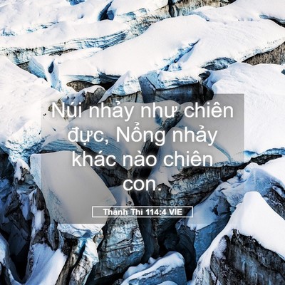 Picture 05 - Thánh Thi 114:4 VIE - Núi nhảy như chiên đực, Nổng nhảy - Bible Verse Picture
