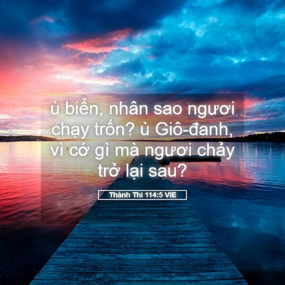 Picture 05 - Thánh Thi 114:5 VIE - ù biển, nhân sao ngươi chạy trốn? ù - Bible Verse Picture