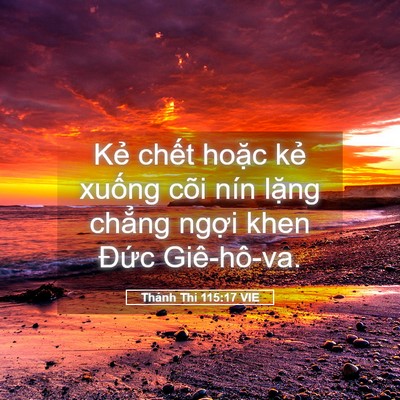 Picture 05 - Thánh Thi 115:17 VIE - Kẻ chết hoặc kẻ xuống cõi nín lặng - Bible Verse Picture