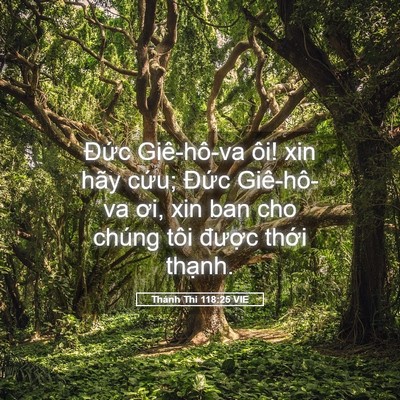 Picture 05 - Thánh Thi 118:25 VIE - Đức Giê-hô-va ôi! xin hãy cứu; Đức - Bible Verse Picture