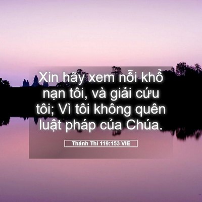 Picture 05 - Thánh Thi 119:153 VIE - Xin hãy xem nỗi khổ nạn tôi, và giải - Bible Verse Picture