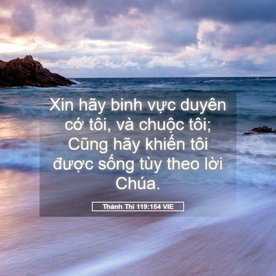 Picture 05 - Thánh Thi 119:154 VIE - Xin hãy binh vực duyên cớ tôi, và chuộc - Bible Verse Picture