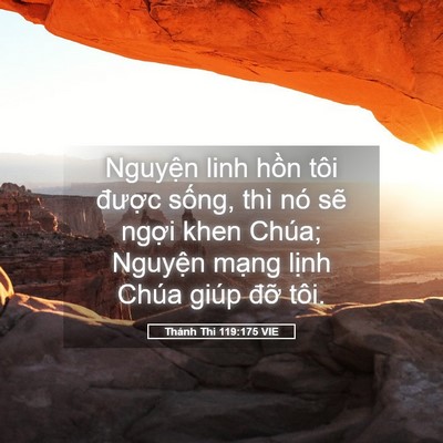 Picture 05 - Thánh Thi 119:175 VIE - Nguyện linh hồn tôi được sống, thì - Bible Verse Picture