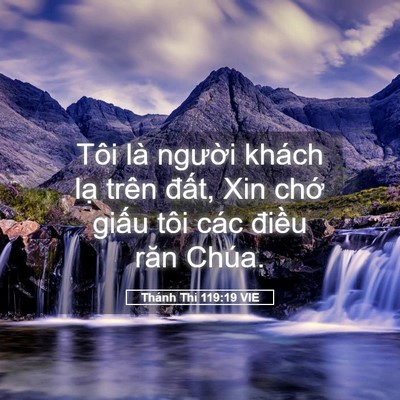 Picture 05 - Thánh Thi 119:19 VIE - Tôi là người khách lạ trên đất, Xin - Bible Verse Picture