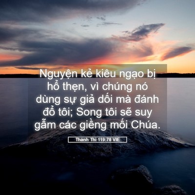 Picture 05 - Thánh Thi 119:78 VIE - Nguyện kẻ kiêu ngạo bị hổ thẹn, vì - Bible Verse Picture