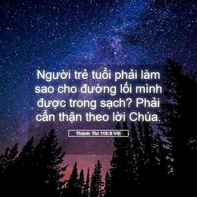 Picture 05 - Thánh Thi 119:9 VIE - Người trẻ tuổi phải làm sao cho - Bible Verse Picture