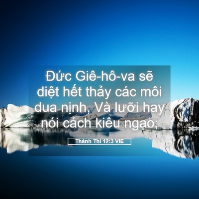 Picture 05 - Thánh Thi 12:3 VIE - Đức Giê-hô-va sẽ diệt hết thảy các - Bible Verse Picture