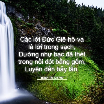 Picture 05 - Thánh Thi 12:6 VIE - Các lời Đức Giê-hô-va là lời trong - Bible Verse Picture