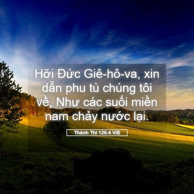 Picture 05 - Thánh Thi 126:4 VIE - Hỡi Đức Giê-hô-va, xin dẫn phu tù - Bible Verse Picture