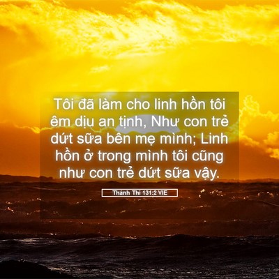 Picture 05 - Thánh Thi 131:2 VIE - Tôi đã làm cho linh hồn tôi êm dịu an - Bible Verse Picture