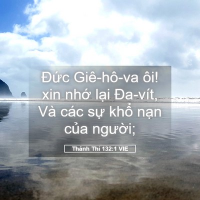 Picture 05 - Thánh Thi 132:1 VIE - Đức Giê-hô-va ôi! xin nhớ lại Đa-vít, - Bible Verse Picture