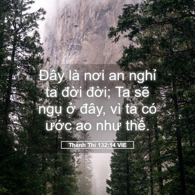 Picture 05 - Thánh Thi 132:14 VIE - Đây là nơi an nghỉ ta đời đời; Ta - Bible Verse Picture