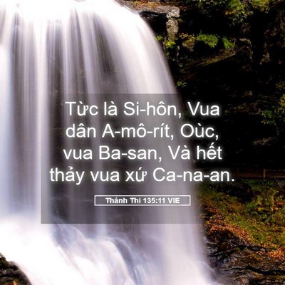 Picture 05 - Thánh Thi 135:11 VIE - Từc là Si-hôn, Vua dân A-mô-rít, Oùc, vua - Bible Verse Picture