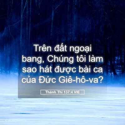 Picture 05 - Thánh Thi 137:4 VIE - Trên đất ngoại bang, Chúng tôi làm sao - Bible Verse Picture