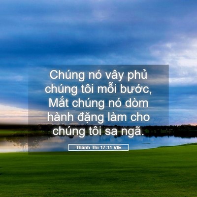 Picture 05 - Thánh Thi 17:11 VIE - Chúng nó vây phủ chúng tôi mỗi bước, - Bible Verse Picture