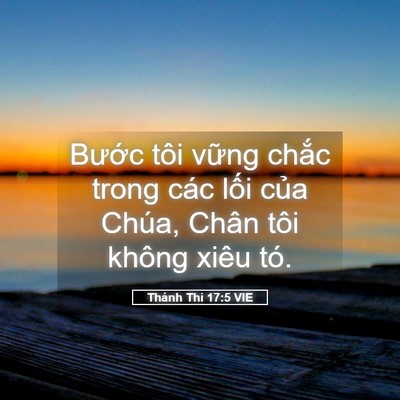 Picture 05 - Thánh Thi 17:5 VIE - Bước tôi vững chắc trong các lối của - Bible Verse Picture