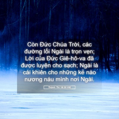 Picture 05 - Thánh Thi 18:30 VIE - Còn Đức Chúa Trời, các đường lối - Bible Verse Picture
