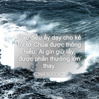 Picture 05 - Thánh Thi 19:11 VIE - Các điều ấy dạy cho kẻ tôi tớ Chúa - Bible Verse Picture