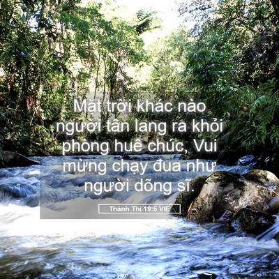 Picture 05 - Thánh Thi 19:5 VIE - Mặt trời khác nào người tân lang ra - Bible Verse Picture