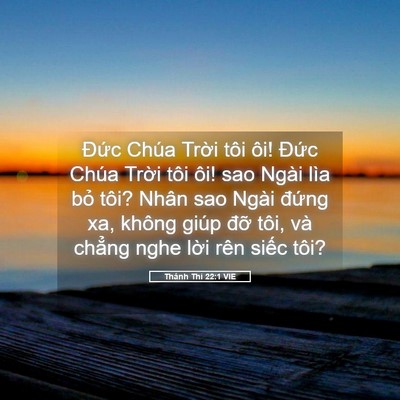 Picture 05 - Thánh Thi 22:1 VIE - Đức Chúa Trời tôi ôi! Đức Chúa Trời - Bible Verse Picture