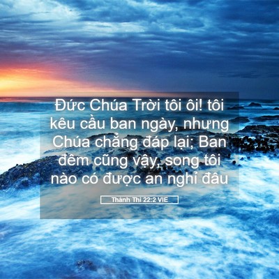 Picture 05 - Thánh Thi 22:2 VIE - Đức Chúa Trời tôi ôi! tôi kêu cầu ban - Bible Verse Picture