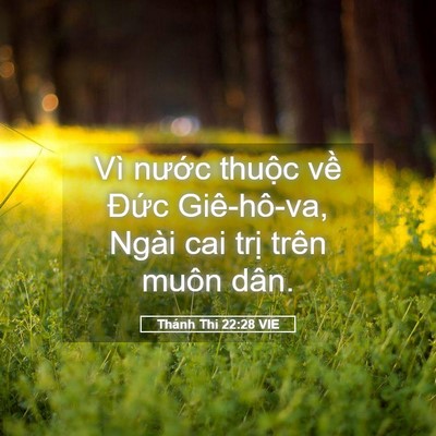Picture 05 - Thánh Thi 22:28 VIE - Vì nước thuộc về Đức Giê-hô-va, - Bible Verse Picture
