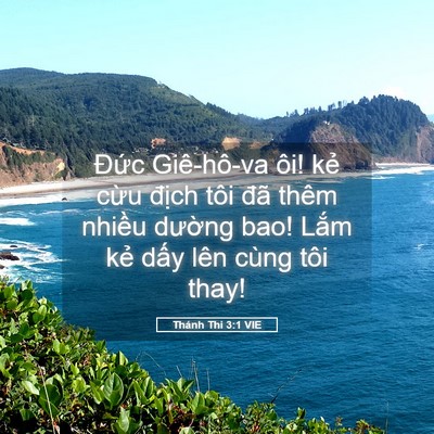 Picture 05 - Thánh Thi 3:1 VIE - Đức Giê-hô-va ôi! kẻ cừu địch tôi - Bible Verse Picture