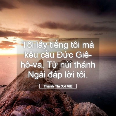 Picture 05 - Thánh Thi 3:4 VIE - Tôi lấy tiếng tôi mà kêu cầu Đức - Bible Verse Picture