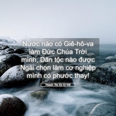 Picture 05 - Thánh Thi 33:12 VIE - Nước nào có Giê-hô-va làm Đức Chúa - Bible Verse Picture
