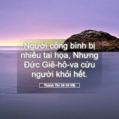 Picture 05 - Thánh Thi 34:19 VIE - Người công bình bị nhiều tai họa, - Bible Verse Picture