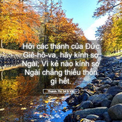 Picture 05 - Thánh Thi 34:9 VIE - Hỡi các thánh của Đức Giê-hô-va, hãy - Bible Verse Picture