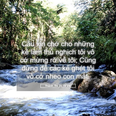 Picture 05 - Thánh Thi 35:19 VIE - Cầu xin chớ cho những kẻ làm thù - Bible Verse Picture