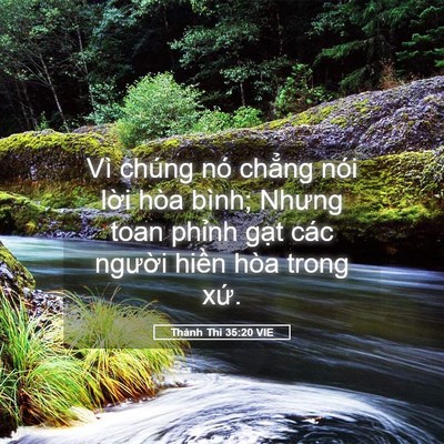 Picture 05 - Thánh Thi 35:20 VIE - Vì chúng nó chẳng nói lời hòa bình; - Bible Verse Picture
