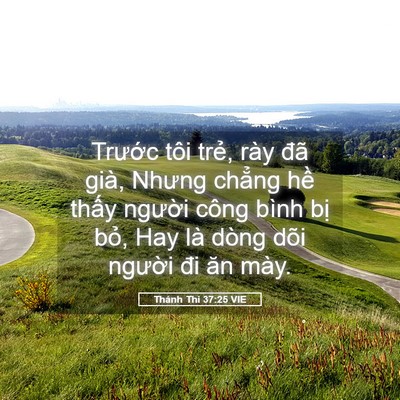Picture 05 - Thánh Thi 37:25 VIE - Trước tôi trẻ, rày đã già, Nhưng - Bible Verse Picture