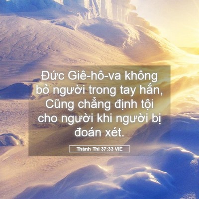 Picture 05 - Thánh Thi 37:33 VIE - Đức Giê-hô-va không bỏ người trong tay - Bible Verse Picture