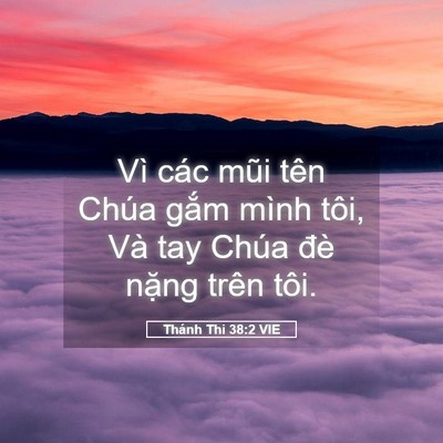 Picture 05 - Thánh Thi 38:2 VIE - Vì các mũi tên Chúa gắm mình tôi, Và - Bible Verse Picture