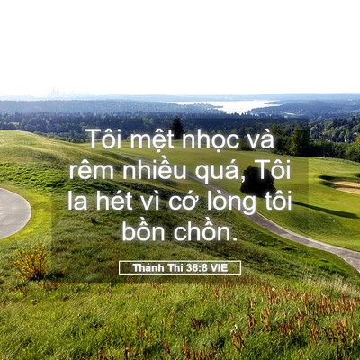 Picture 05 - Thánh Thi 38:8 VIE - Tôi mệt nhọc và rêm nhiều quá, Tôi la - Bible Verse Picture