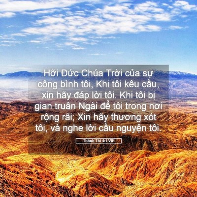 Picture 05 - Thánh Thi 4:1 VIE - Hỡi Đức Chúa Trời của sự công bình - Bible Verse Picture