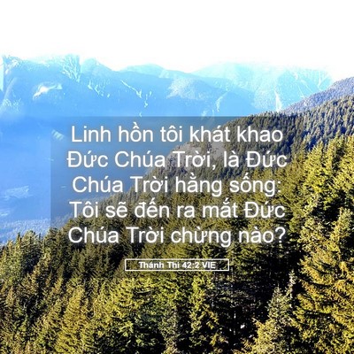 Picture 05 - Thánh Thi 42:2 VIE - Linh hồn tôi khát khao Đức Chúa Trời, - Bible Verse Picture