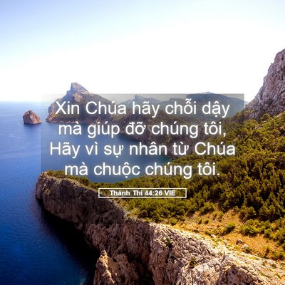 Picture 05 - Thánh Thi 44:26 VIE - Xin Chúa hãy chỗi dậy mà giúp đỡ - Bible Verse Picture
