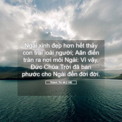 Picture 05 - Thánh Thi 45:2 VIE - Ngài xinh đẹp hơn hết thảy con trai - Bible Verse Picture
