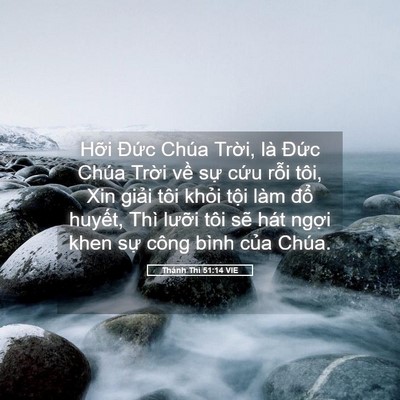 Picture 05 - Thánh Thi 51:14 VIE - Hỡi Đức Chúa Trời, là Đức Chúa - Bible Verse Picture