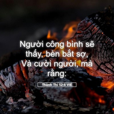 Picture 05 - Thánh Thi 52:6 VIE - Người công bình sẽ thấy, bèn bắt - Bible Verse Picture