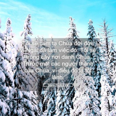 Picture 05 - Thánh Thi 52:9 VIE - Tôi sẽ cảm tạ Chúa đời đời, vì - Bible Verse Picture