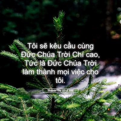 Picture 05 - Thánh Thi 57:2 VIE - Tôi sẽ kêu cầu cùng Đức Chúa Trời - Bible Verse Picture