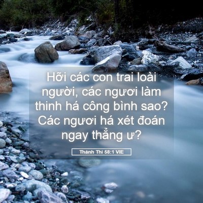 Picture 05 - Thánh Thi 58:1 VIE - Hỡi các con trai loài người, các ngươi - Bible Verse Picture